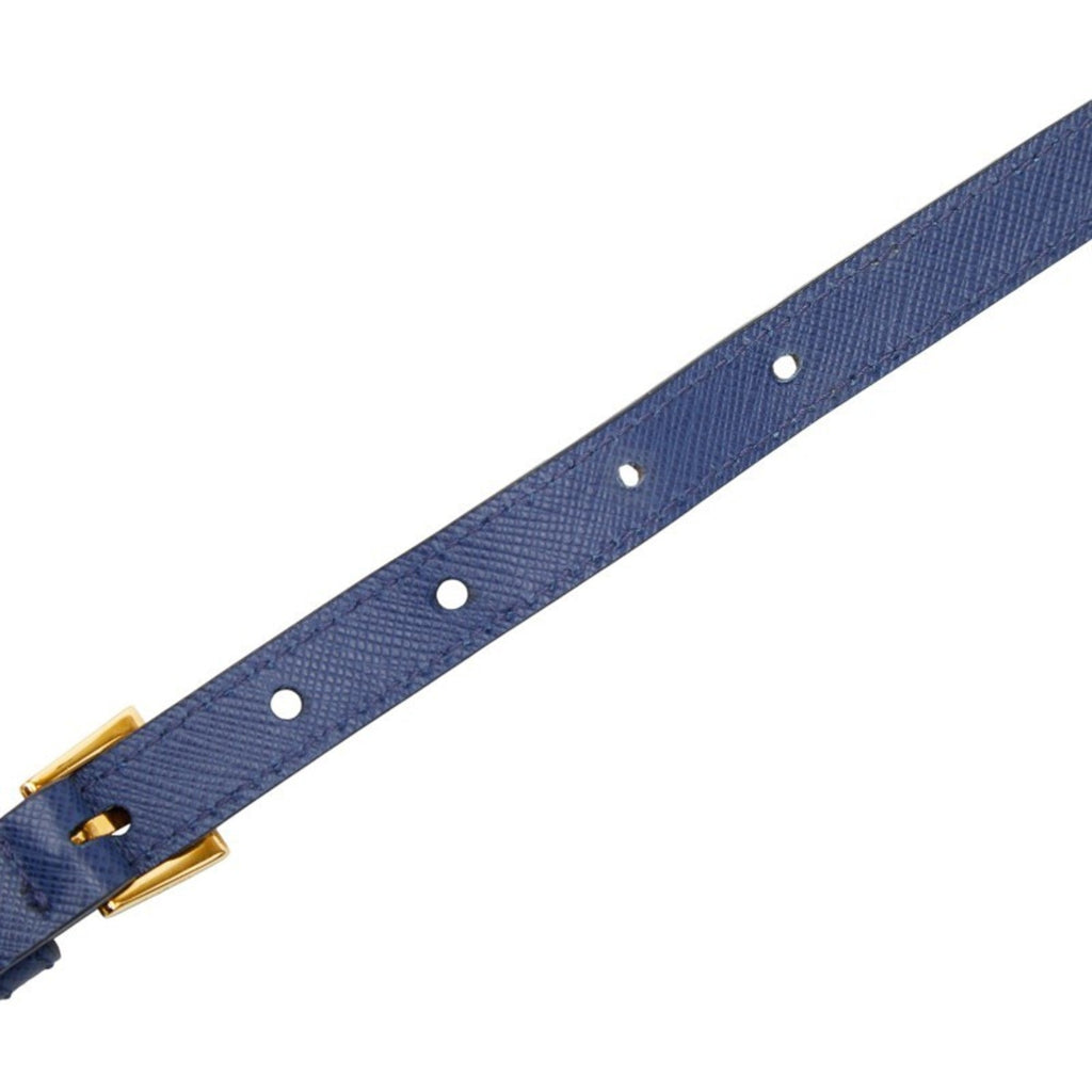 Prada Blue Leather Handbag Shoulder Bag