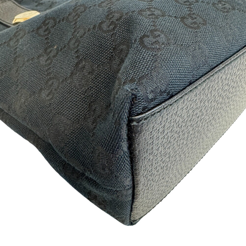 Gucci Black Canvas Tote Bag (Pre-Owned)