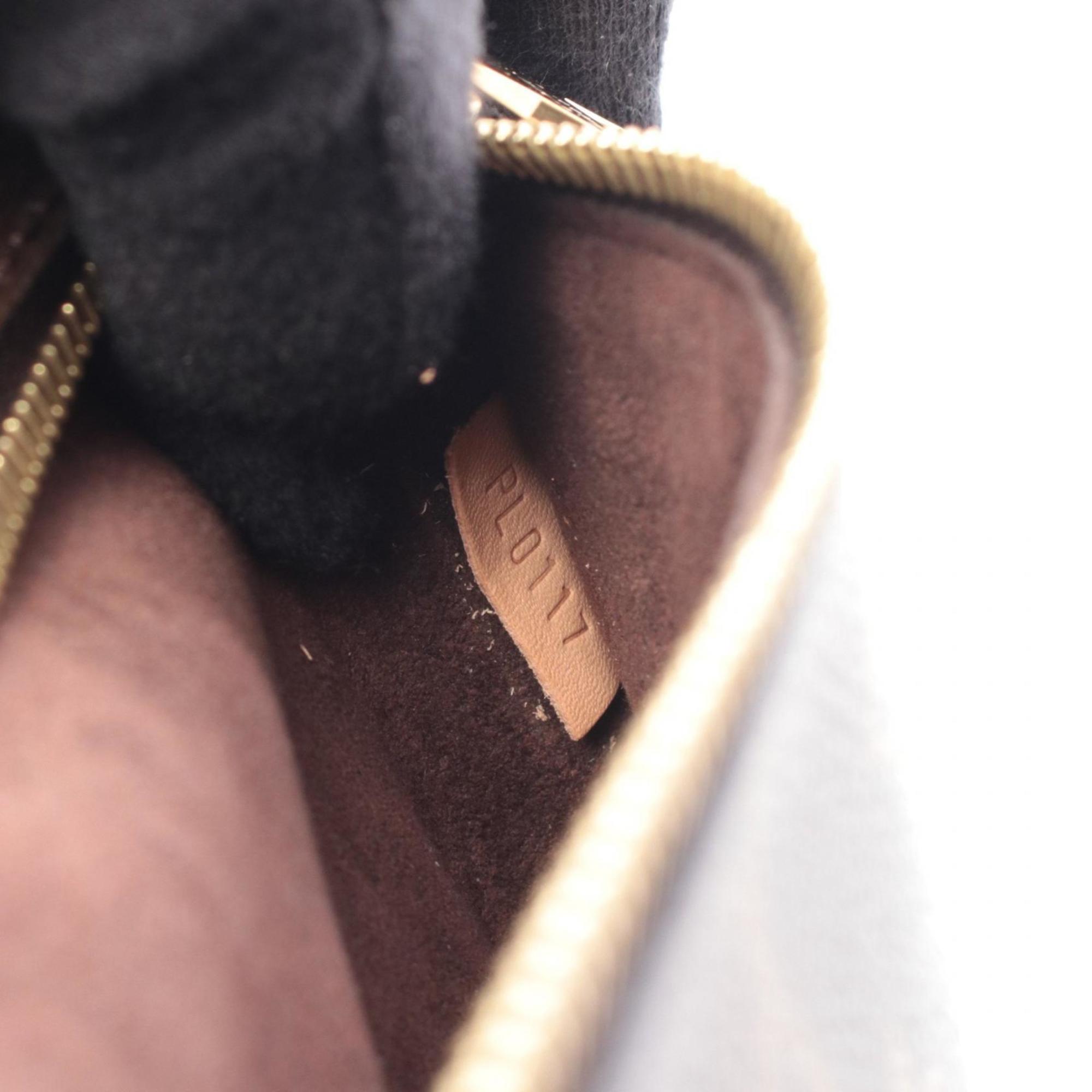 Louis Vuitton Brown Monogram Coated Canvas Leather Handbag Pochette