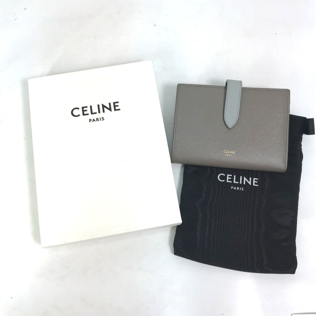 Celine Gray Leather Wallet (Tri-Fold)