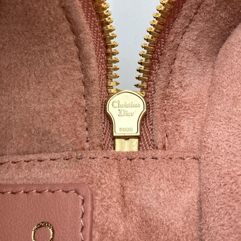 Christian Dior Pink Leather Shoulder Bag Vanity Bag (Pre-Owned)