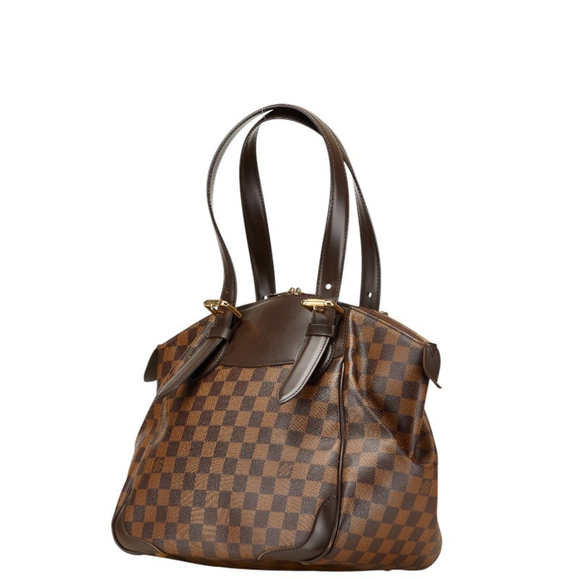 Louis Vuitton Damier Brown Pvc Leather Handbag