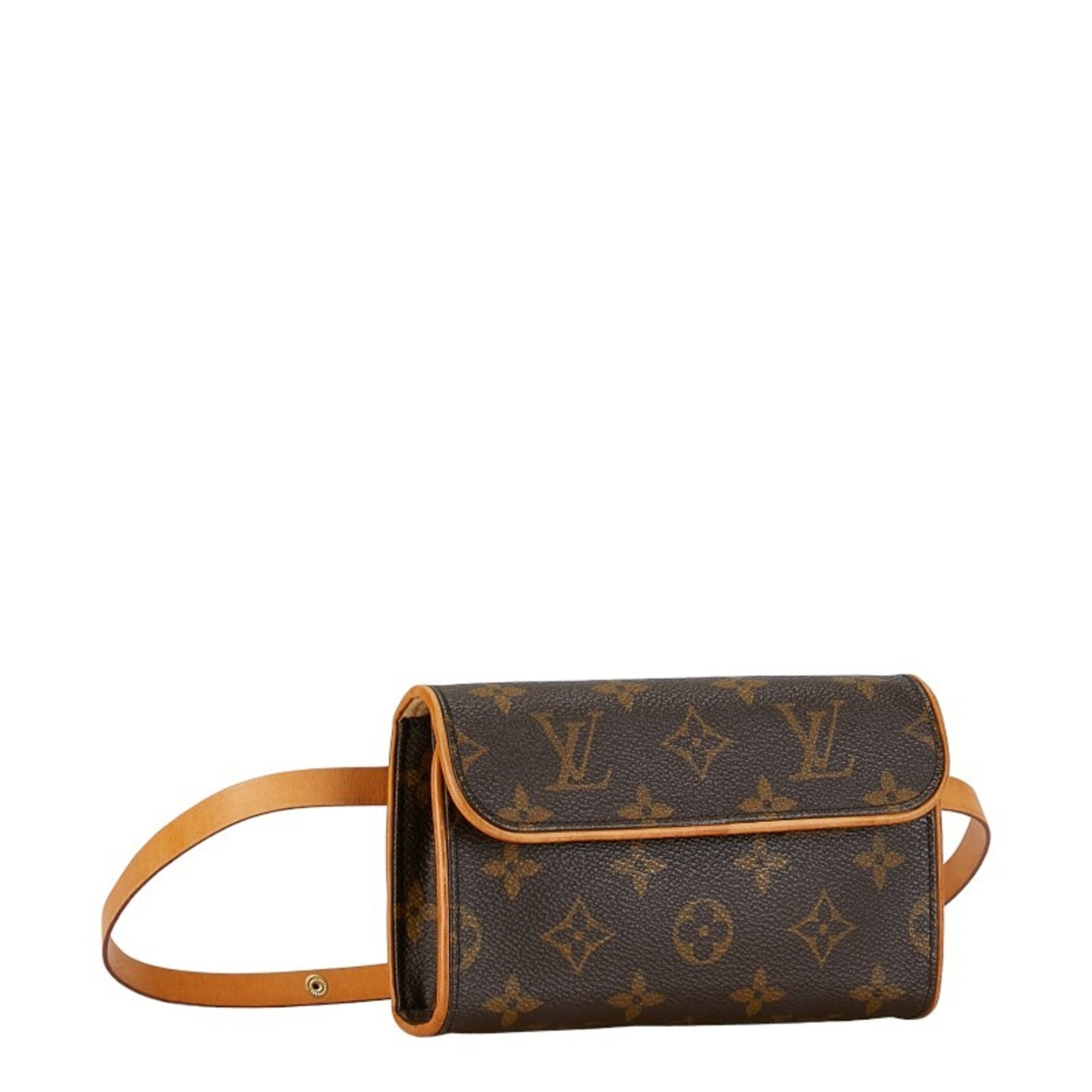 Louis Vuitton Monogram Brown Pvc Leather Pochette Sling Bag