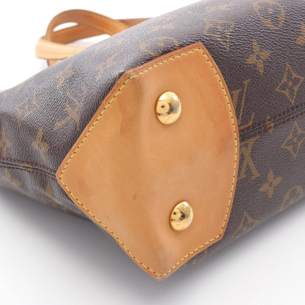 Louis Vuitton Brown Coated Canvas Leather Handbag