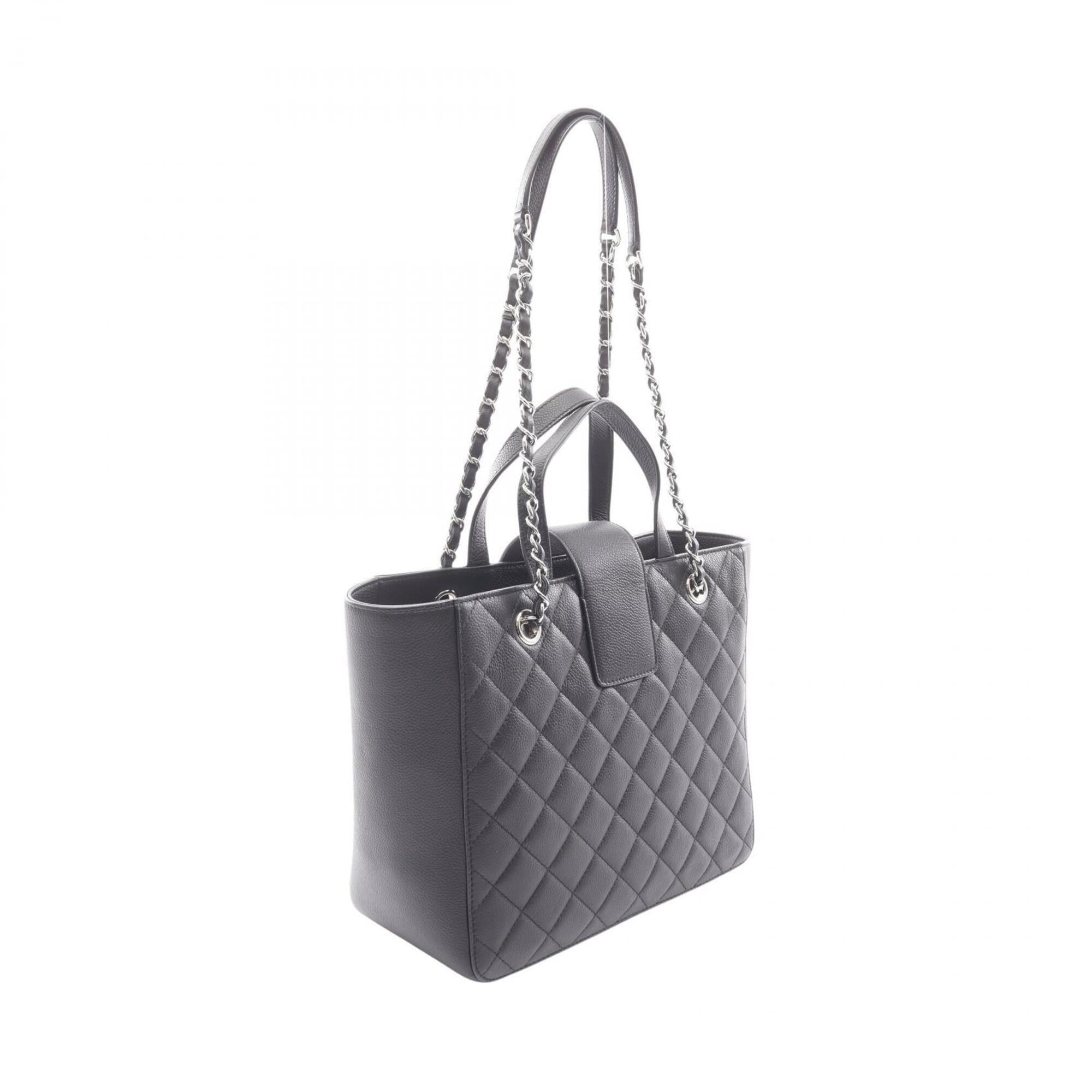 Chanel Black Leather Handbag Shoulder Bag