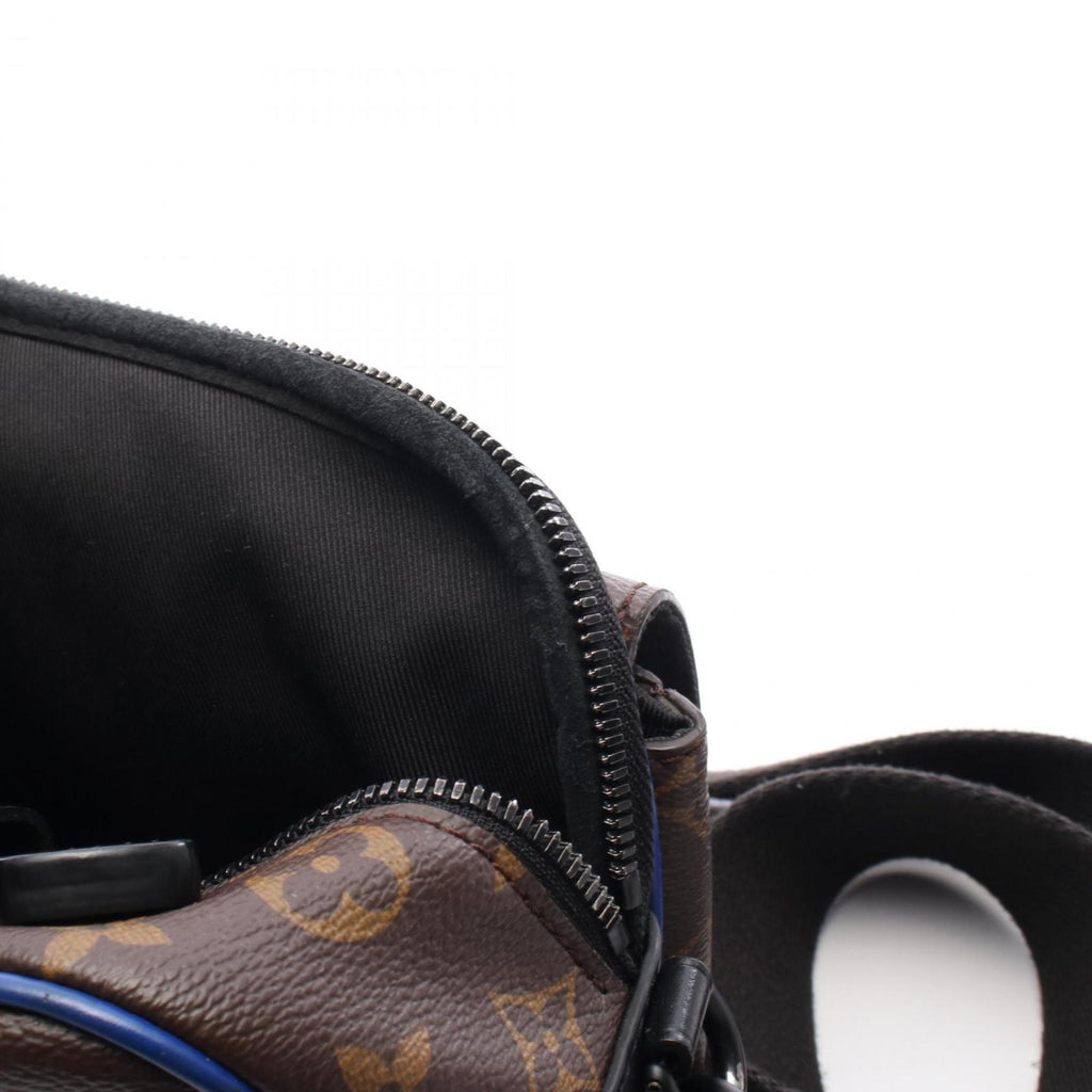Louis Vuitton Blue Brown Monogram Macassar Coated Canvas Handbag