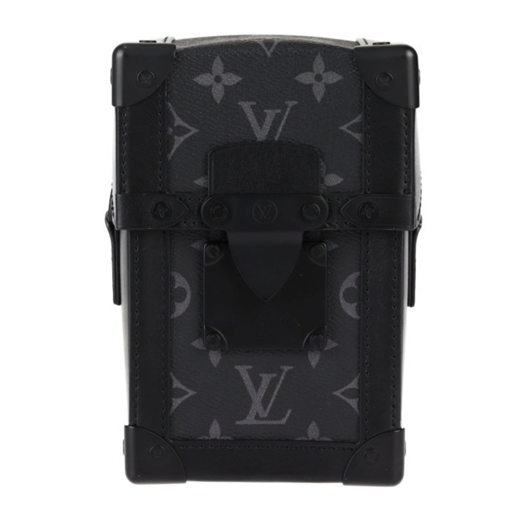 Louis Vuitton Black Gray Leather Pochette Pouch Shoulder Bag