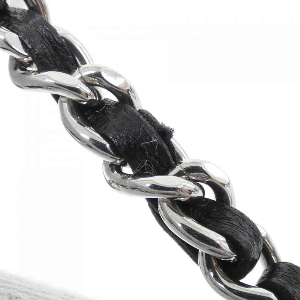 Chanel Black Bordeaux Leather Chain/Shoulder Wallet
