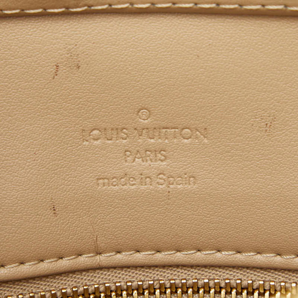 Louis Vuitton Lime Yellow Patent Leather Handbag Tote Bag