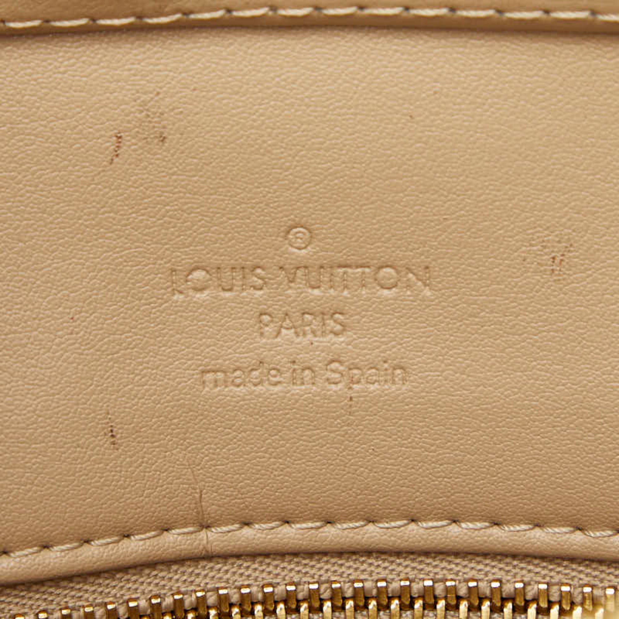 Louis Vuitton Lime Yellow Patent Leather Handbag Tote Bag