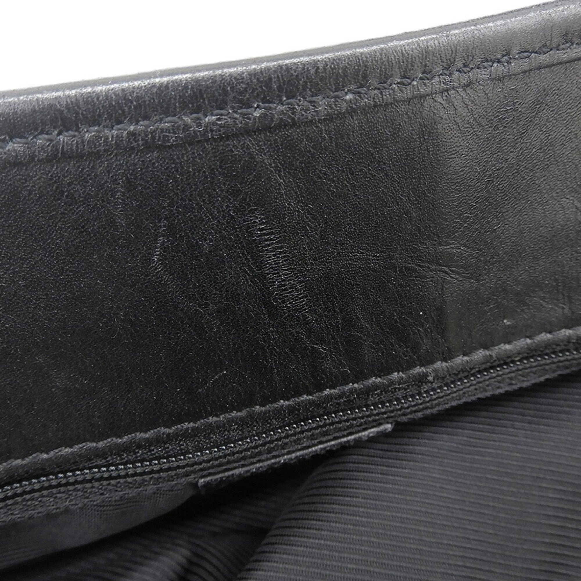 Gucci Black Canvas Leather Handbag Tote Bag (Pre-Owned)