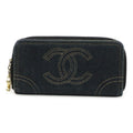 Chanel Denim Leather Long Wallet (Bi-Fold)