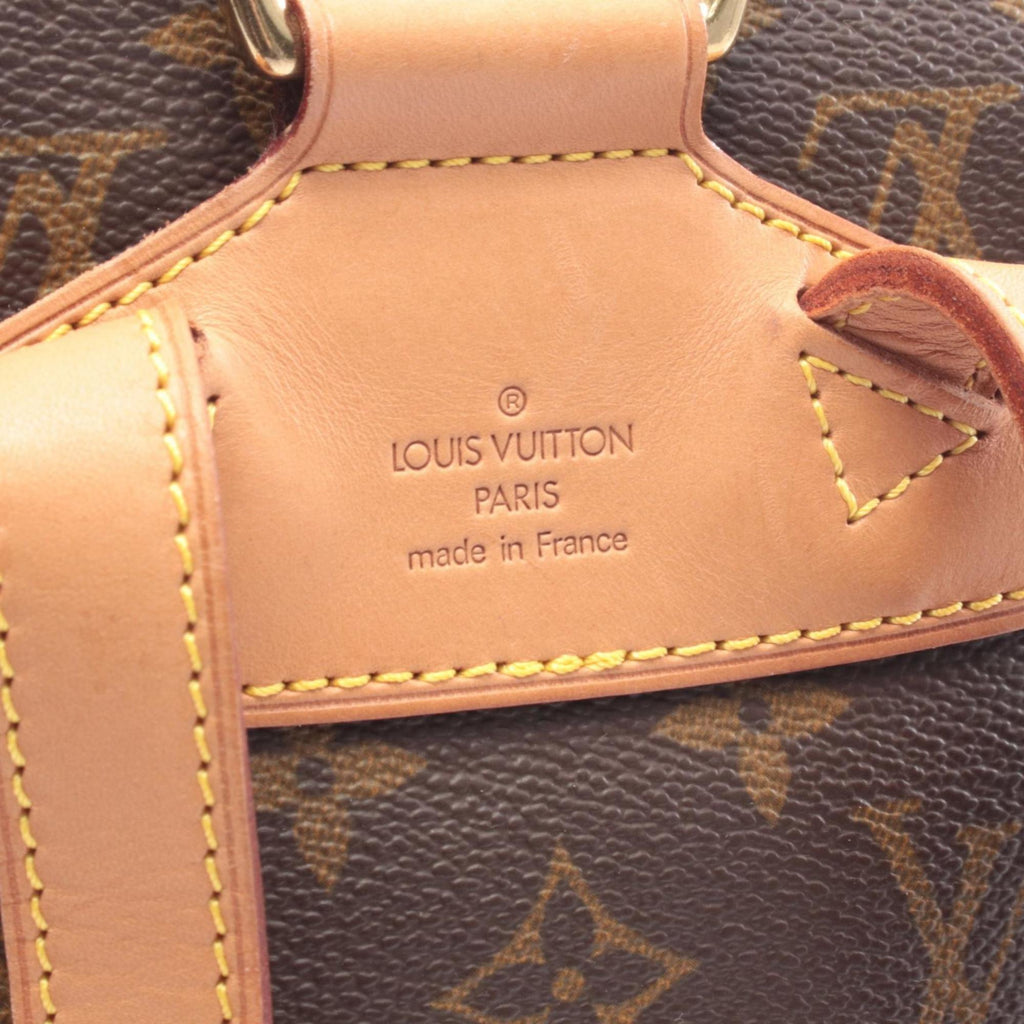 Louis Vuitton Brown Coated Canvas Leather Backpack Handbag
