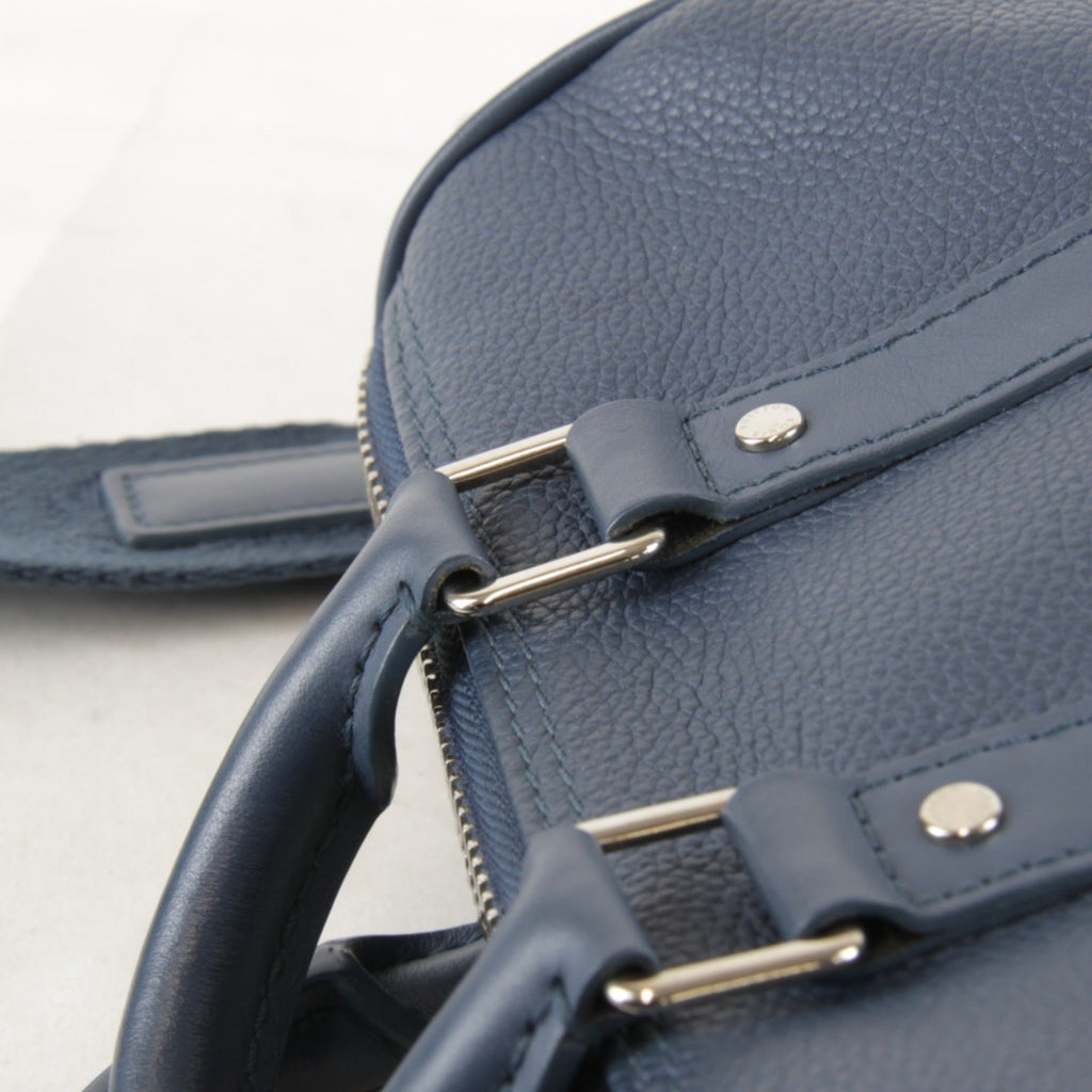 Louis Vuitton Blue Leather Handbag Shoulder Bag