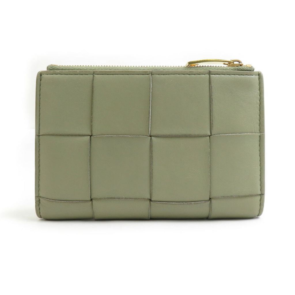 Bottega Veneta Green Leather Wallet (Bi-Fold)