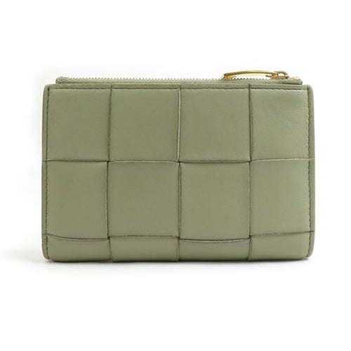 Bottega Veneta Green Leather Wallet (Bi-Fold)