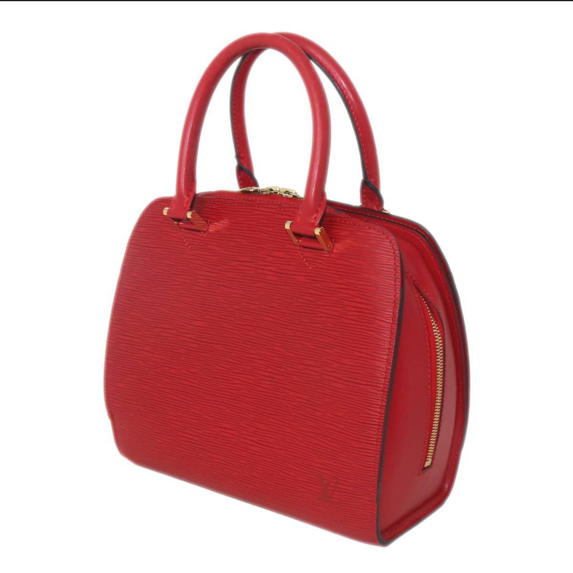 Louis Vuitton Red Color Leather Handbag