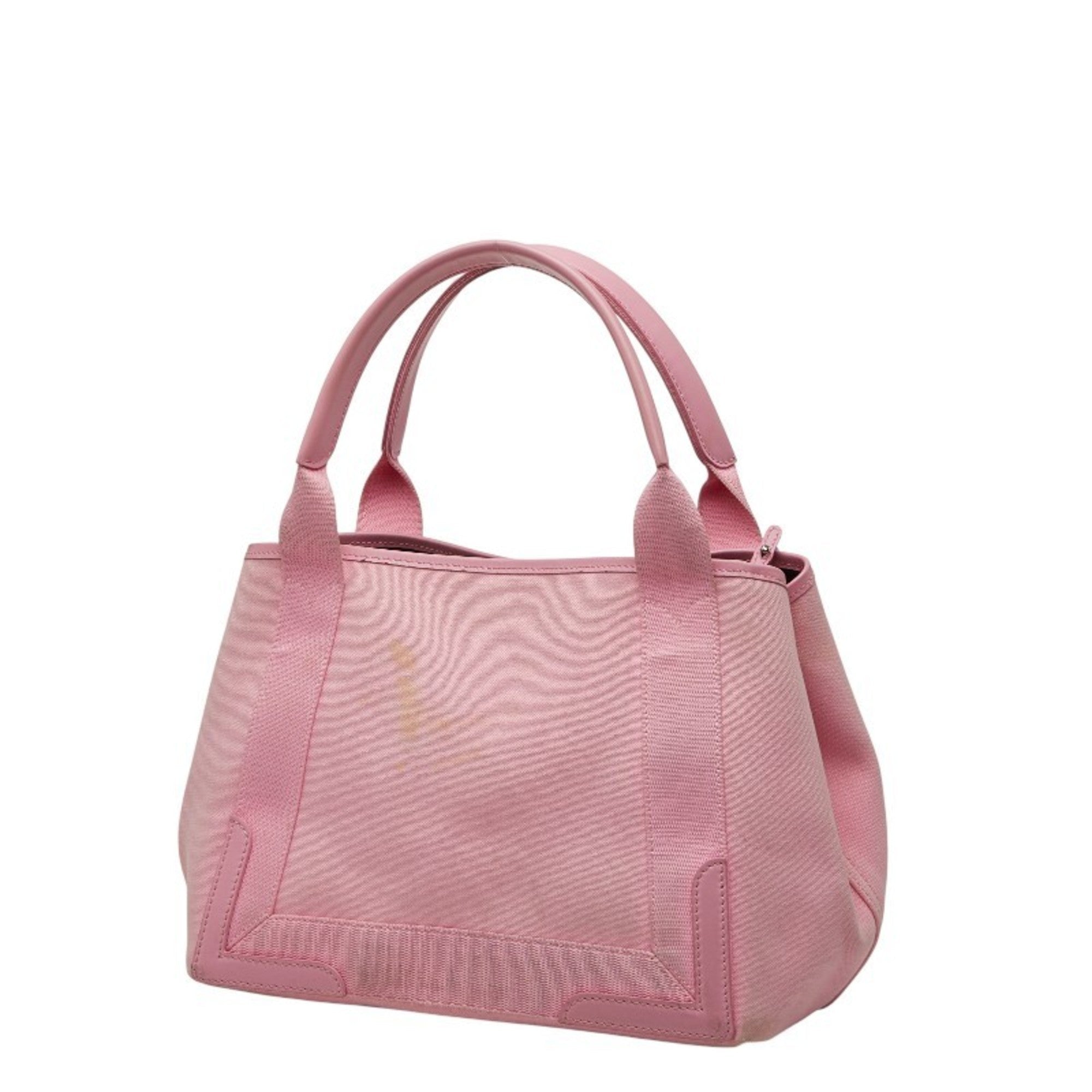 Balenciaga Pink Canvas Leather Hand