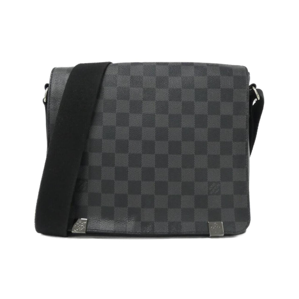 Louis Vuitton Dark Gray Graphite Coated Canvas Shoulder Bag