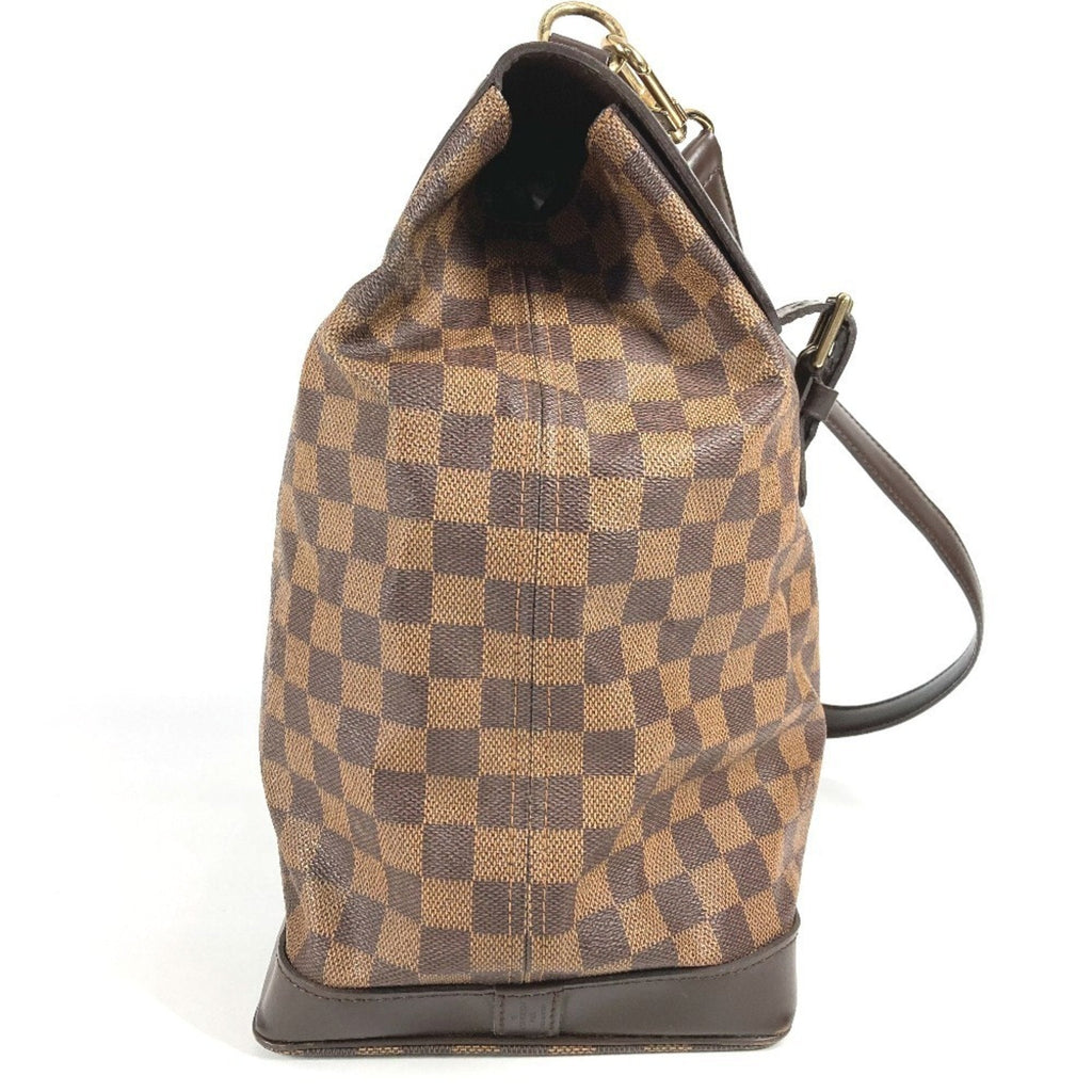 Louis Vuitton Brown Damier Canvas Ebene Damier Canvas Boston Bag Handbag Shoulder Bag