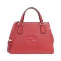 Gucci Red Color Leather Handbag (Pre-Owned)