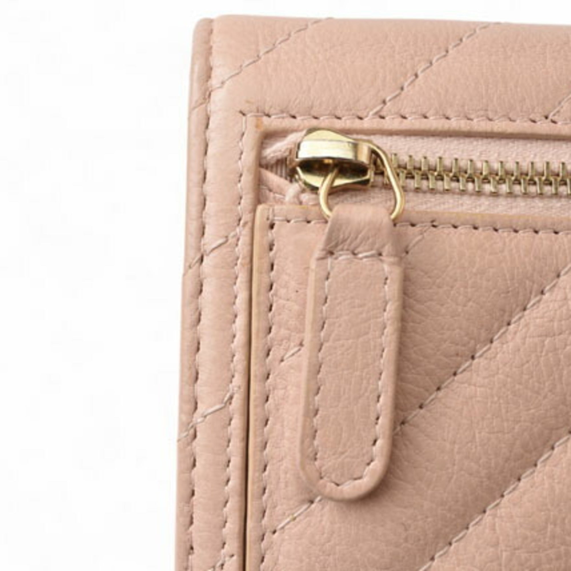 Chanel Baby Pink Leather Wallet (Tri-Fold)