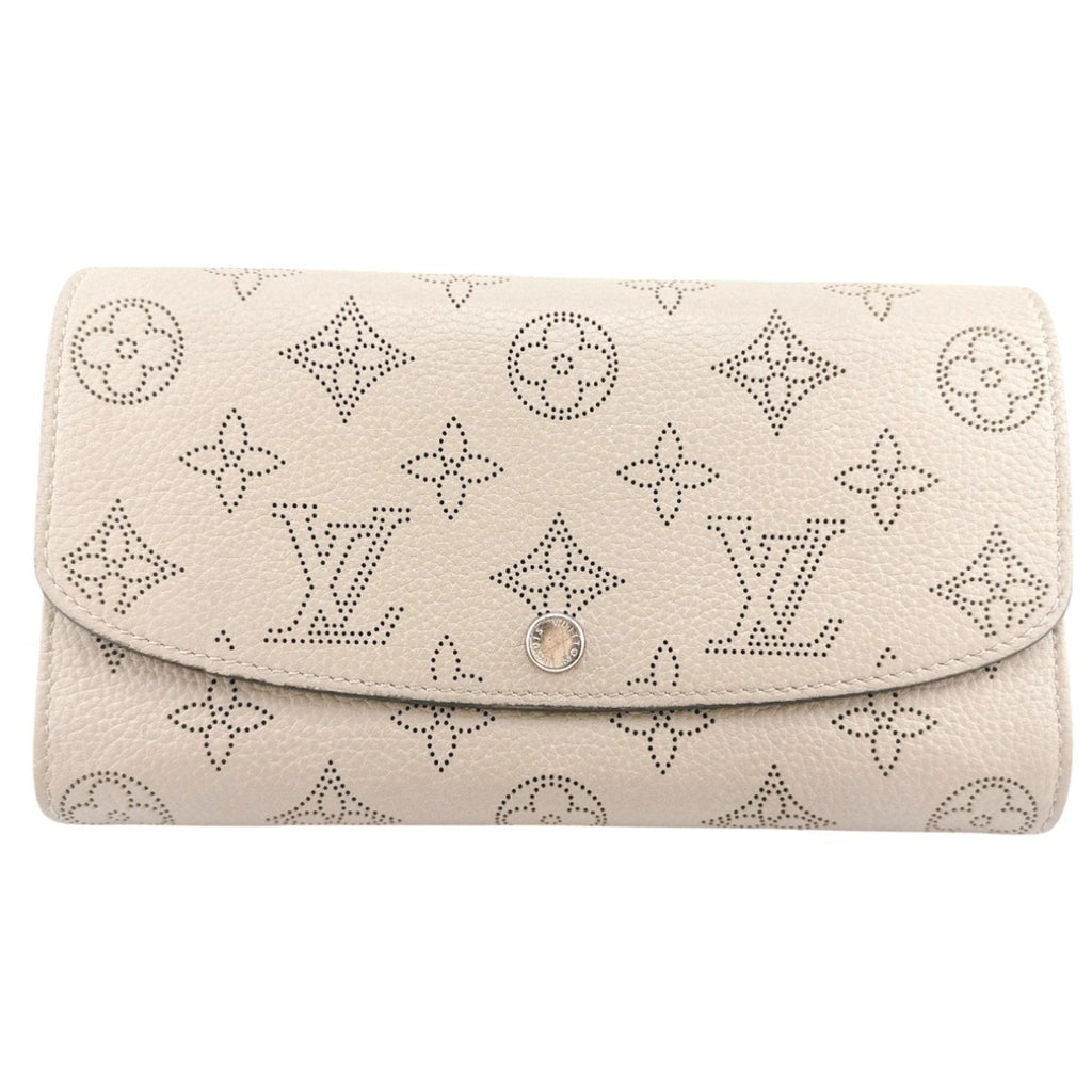 Louis Vuitton Beige Galle Monogram Mahina Leather Long Wallet (Tri-Fold)