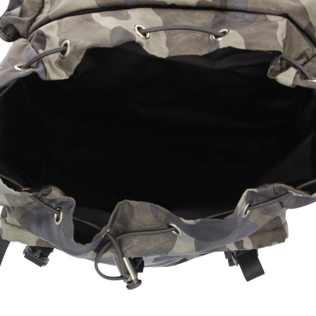 Prada Black Green Nylon Backpack