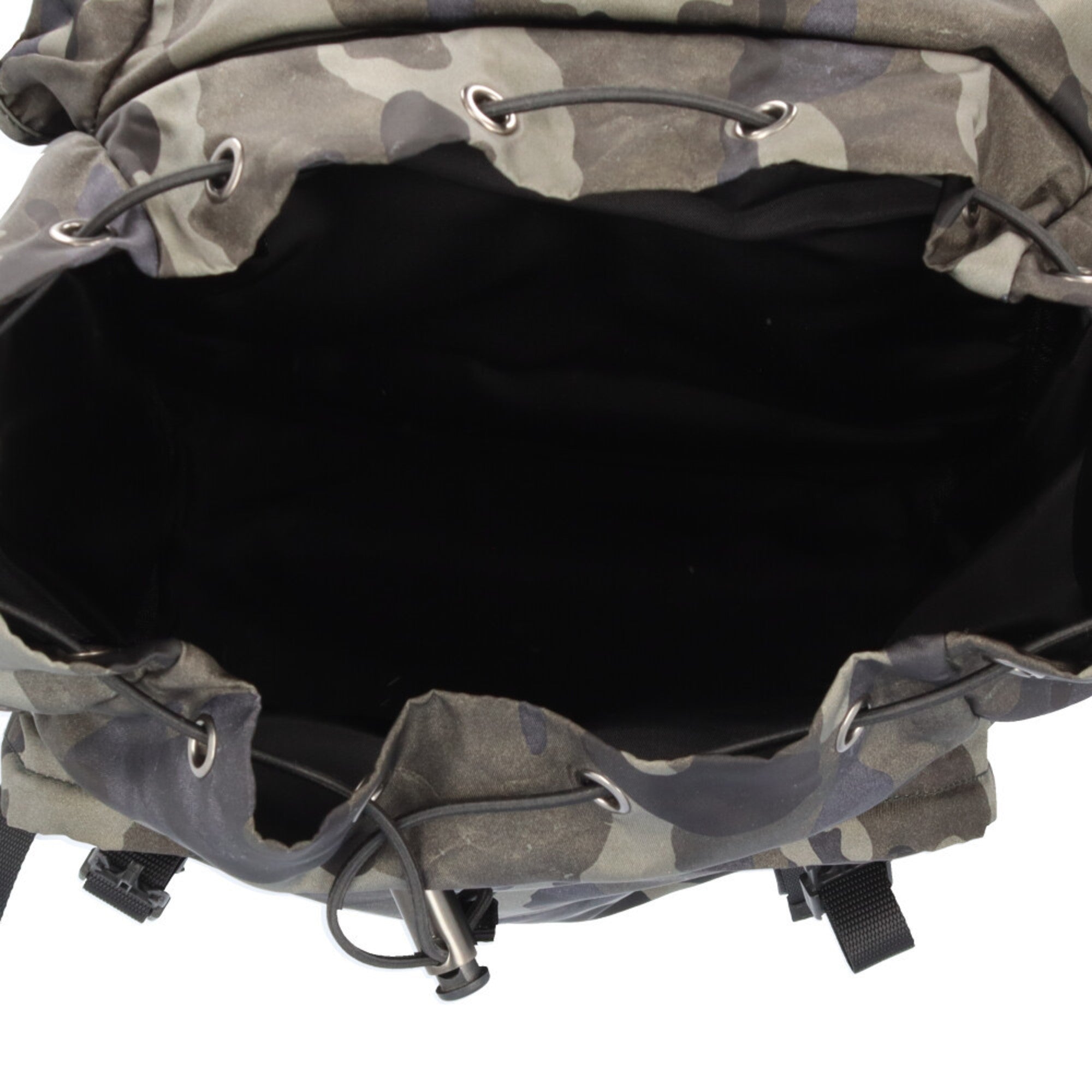Prada Black Green Nylon Backpack