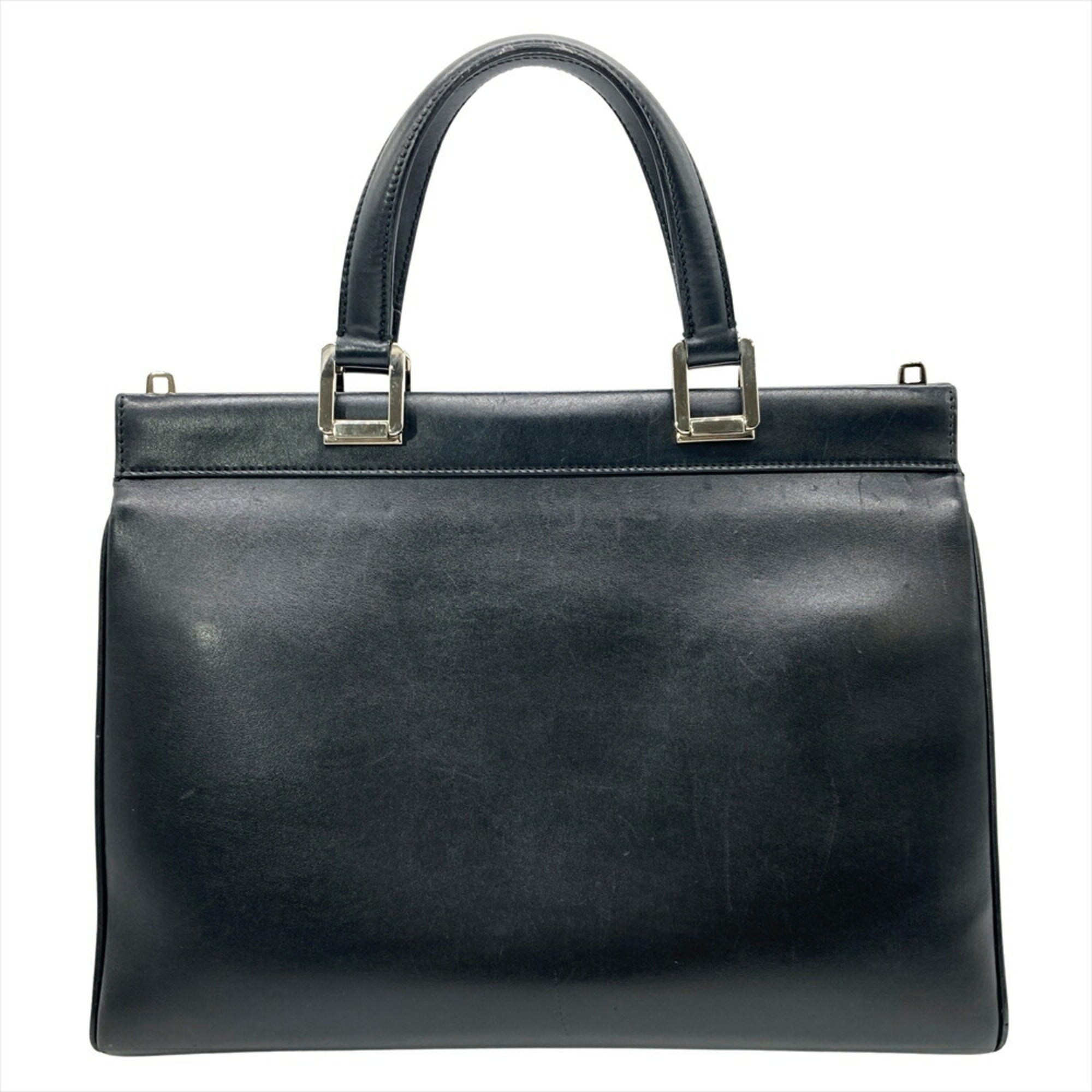 Gucci Horsebit Black Leather Handbag (Pre-Owned)
