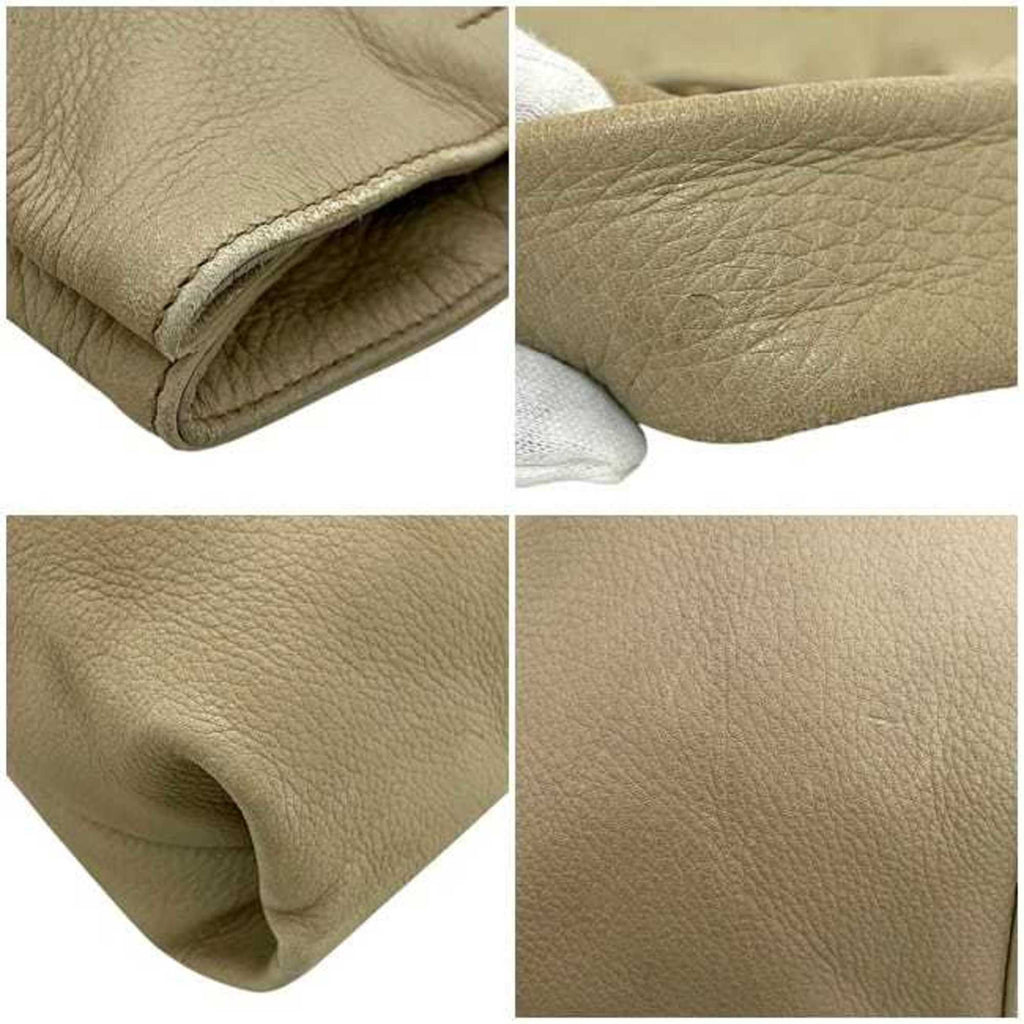 Prada Beige Leather Tote Bag