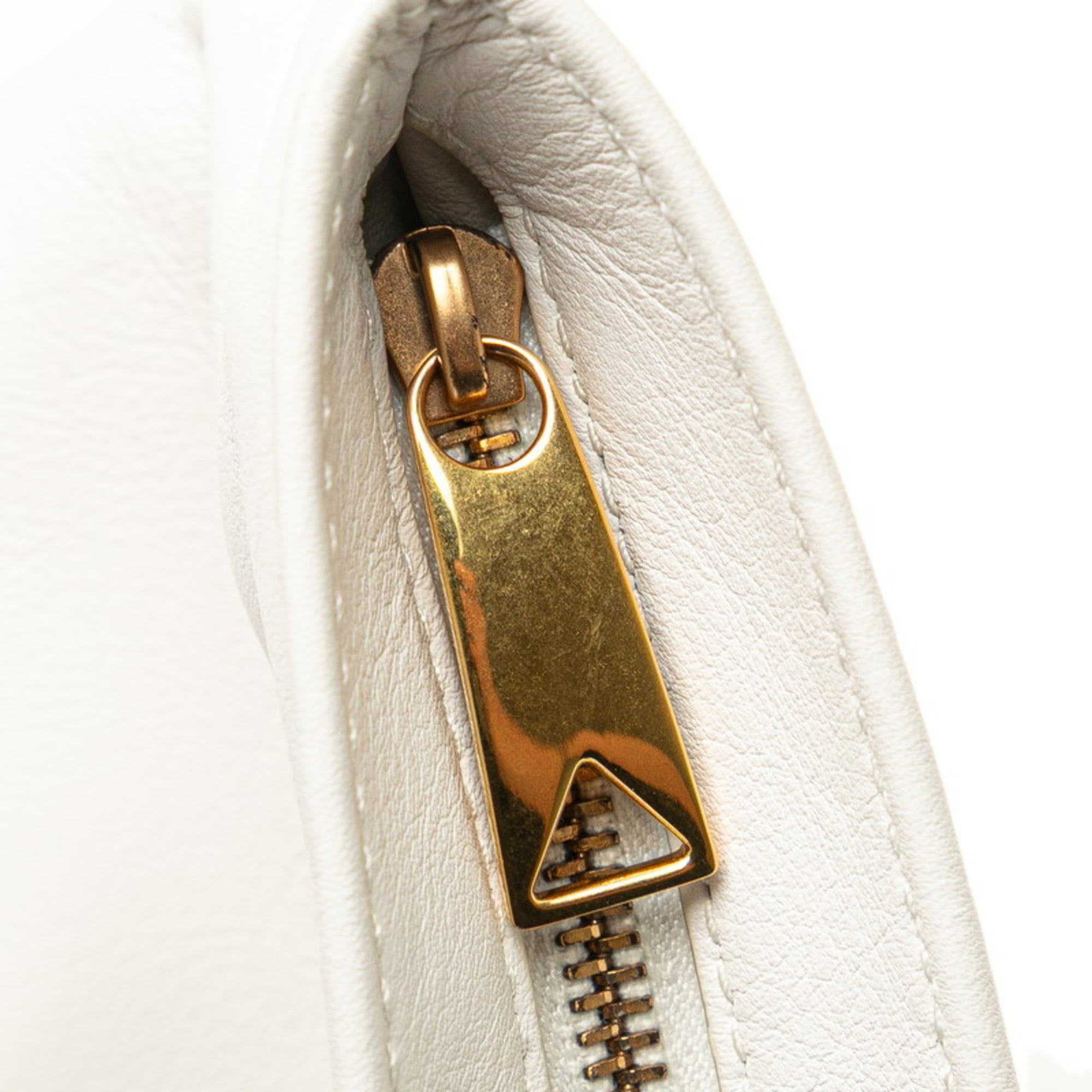 Bottega Veneta White Leather Handbag