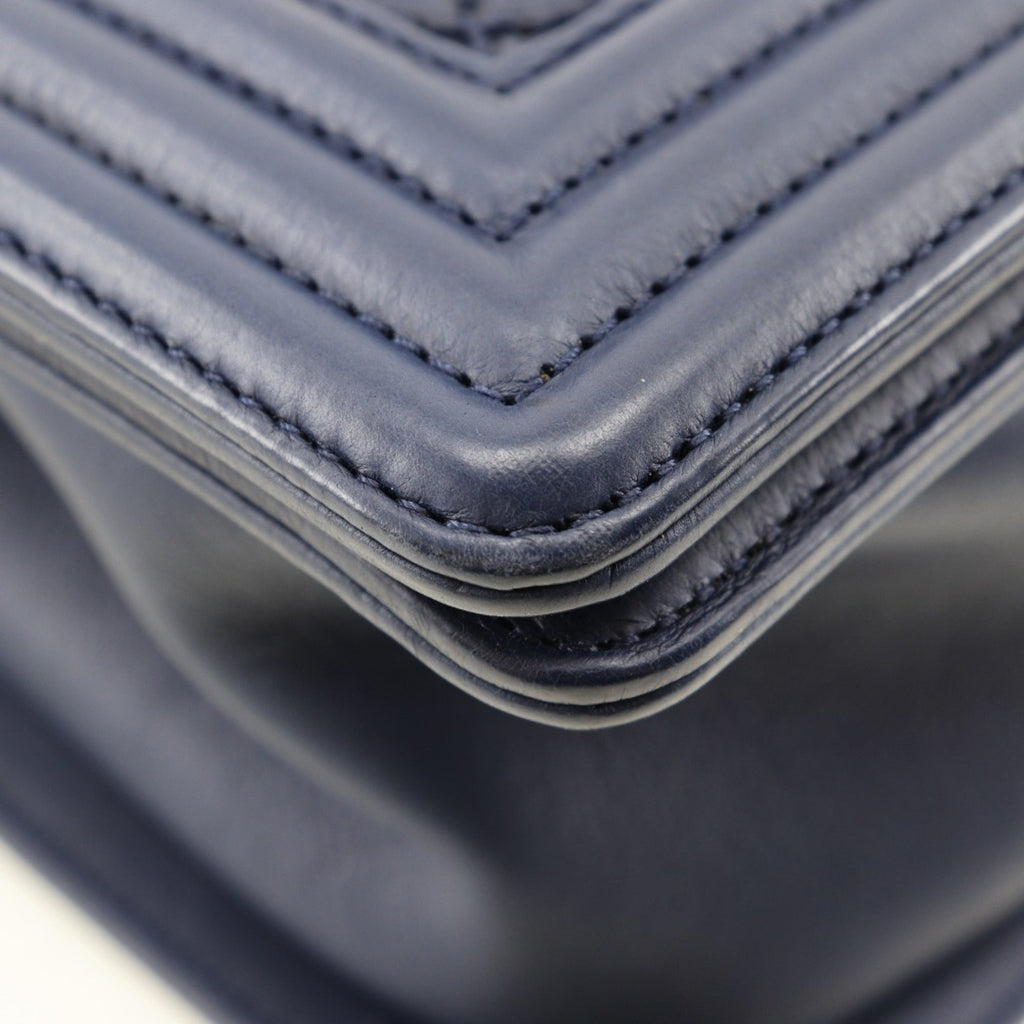 Chanel Navy Leather Shoulder Bag