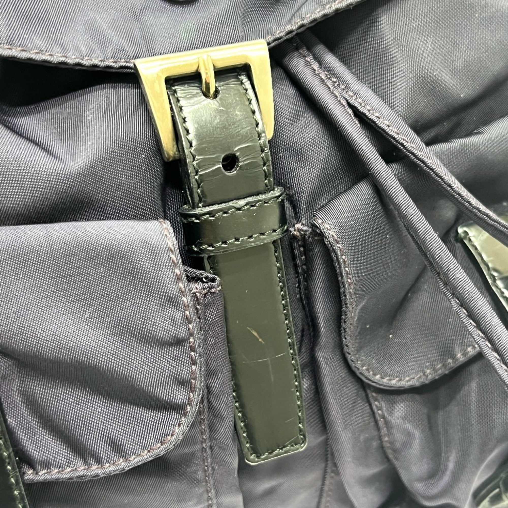 Prada Purple Nylon Leather Backpack