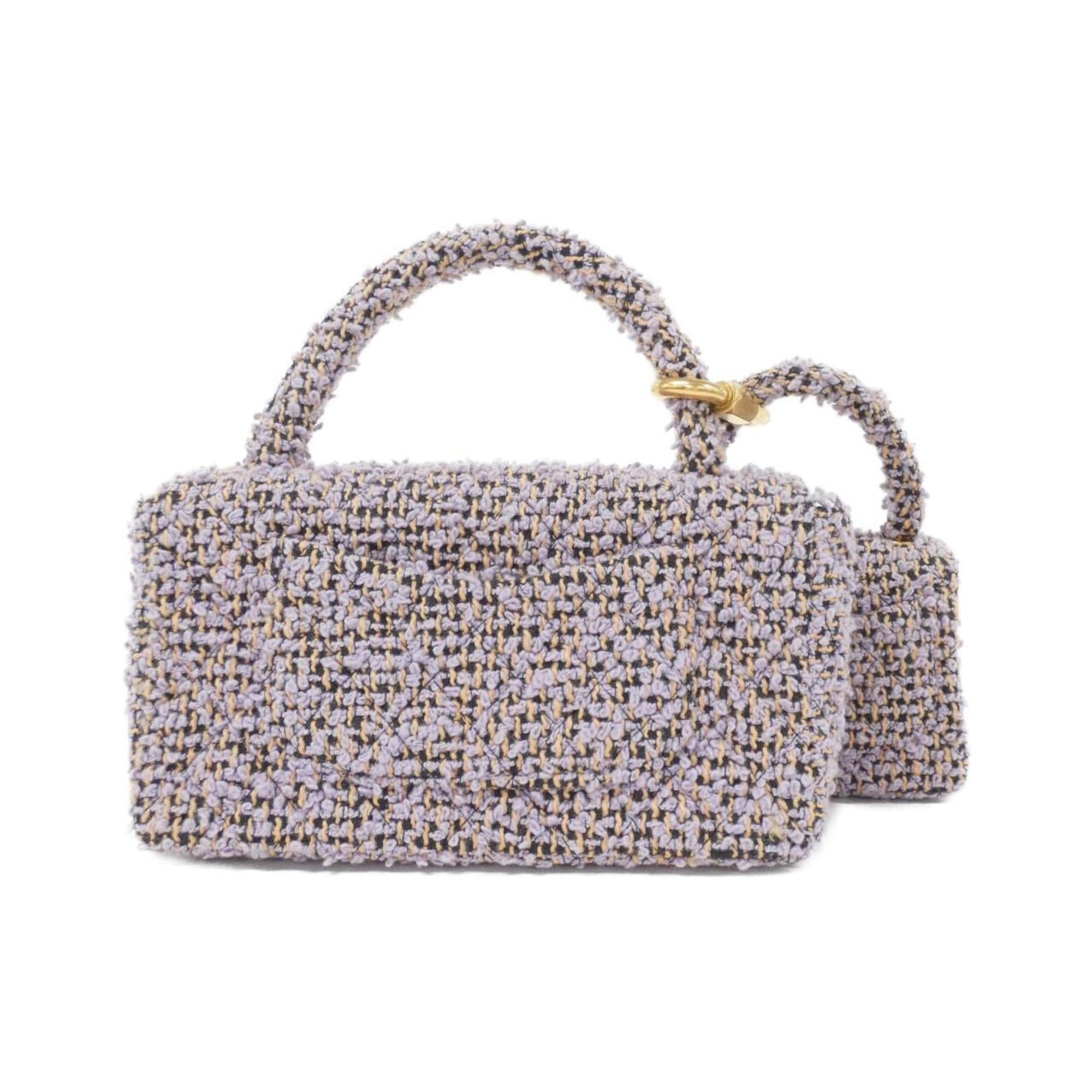Chanel Light Purple Tweed Handbag