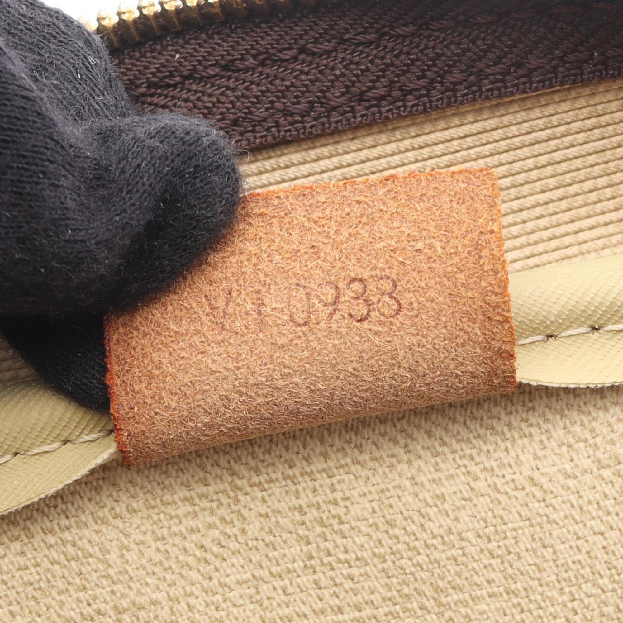 Louis Vuitton Brown Monogram Coated Canvas Leather Handbag