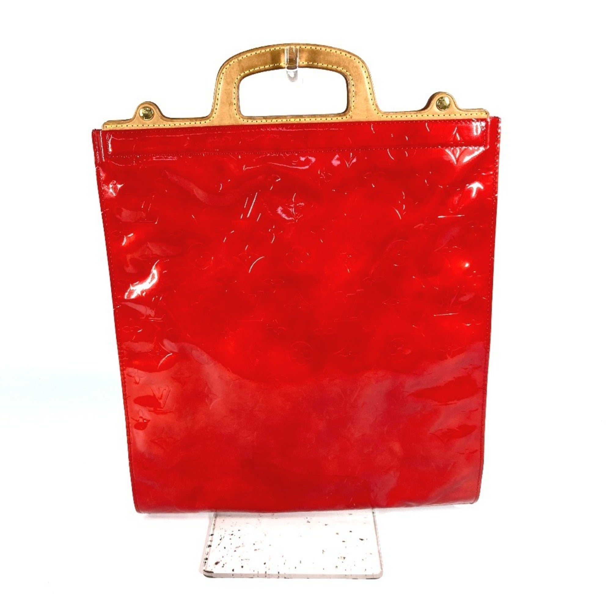 Louis Vuitton Red Color Monogram Vernis Handbag Tote Bag