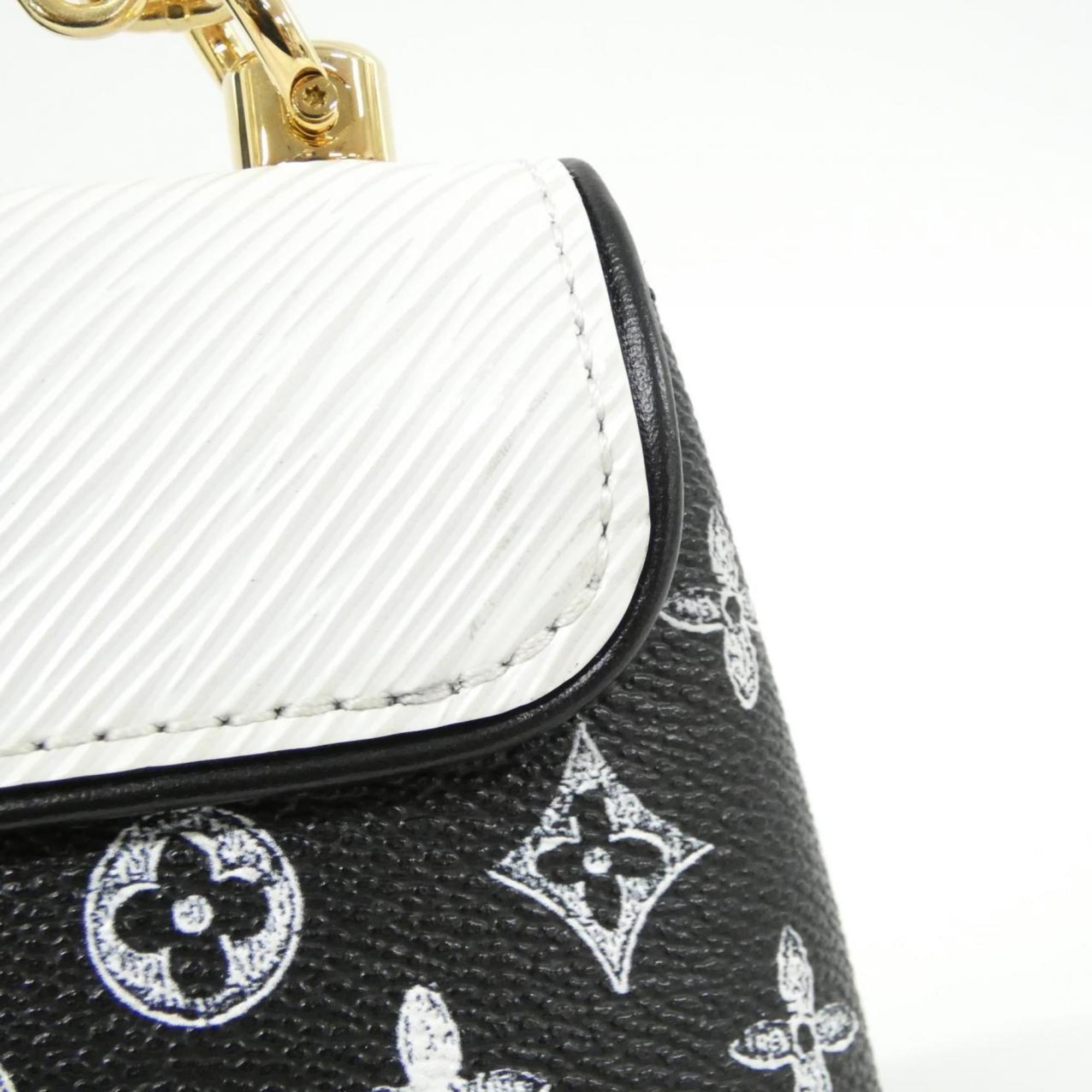 Louis Vuitton Black Coated Canvas Leather Pochette Shoulder Bag