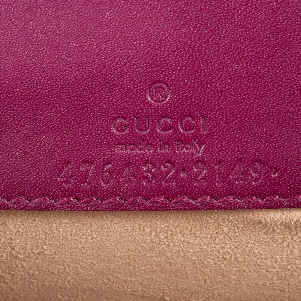 Gucci Purple Velvet Leather Shoulder Bag (Pre-Owned)