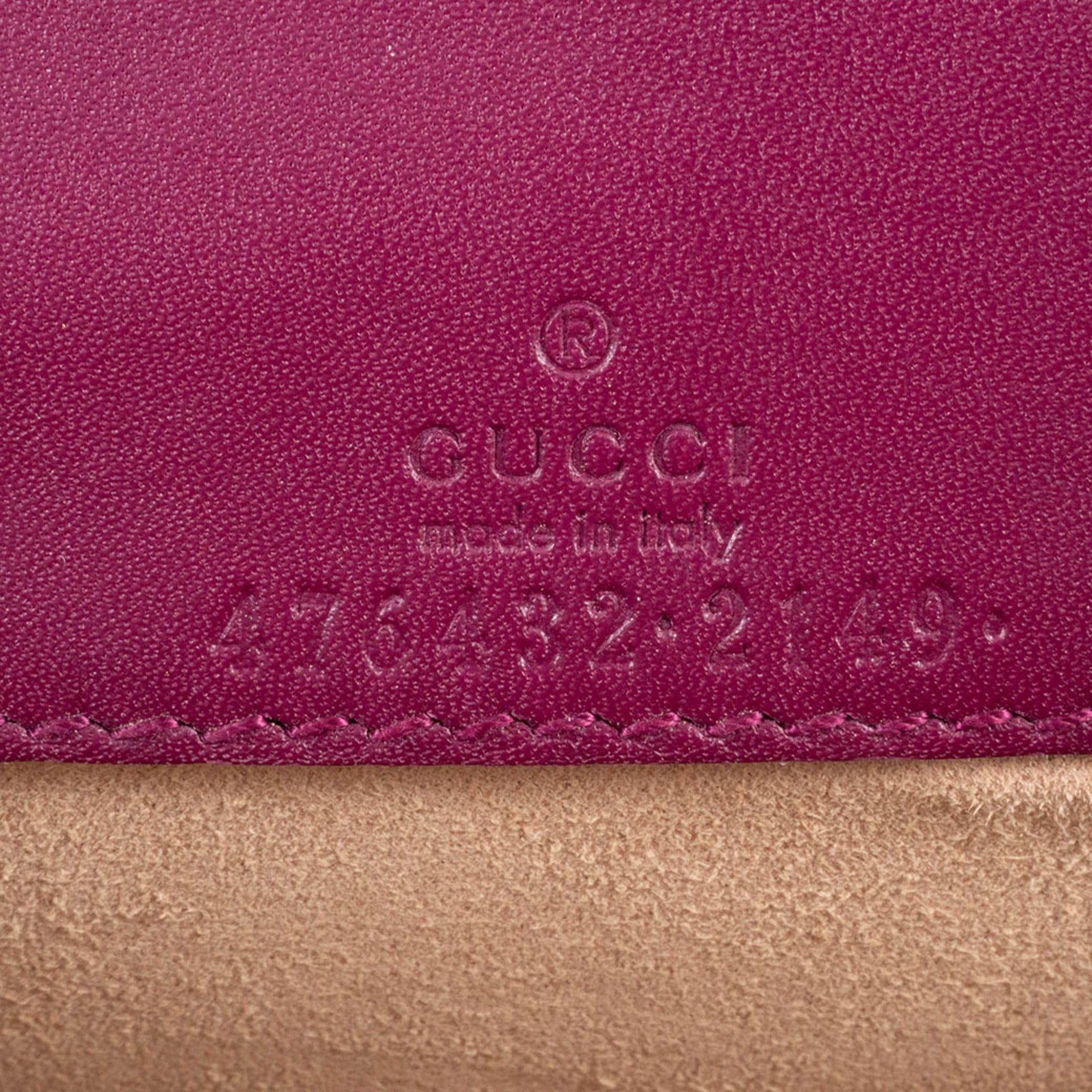 Gucci Purple Velvet Leather Shoulder Bag (Pre-Owned)