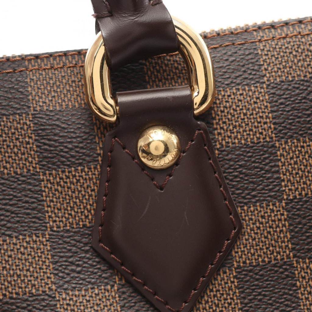 Louis Vuitton Brown Ebene Damier Canvas Pvc Coated Canvas Leather Tote Bag