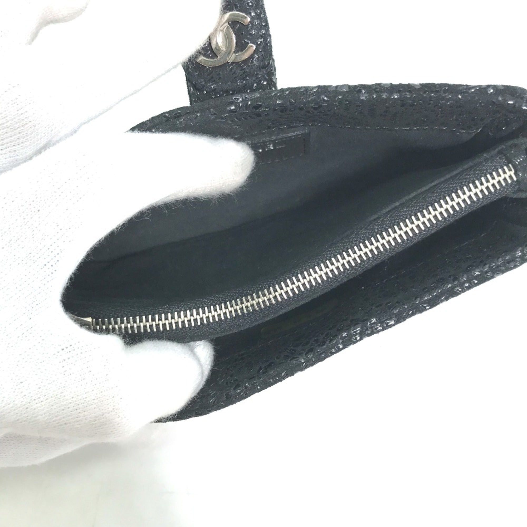 Chanel Black Leather Pouch