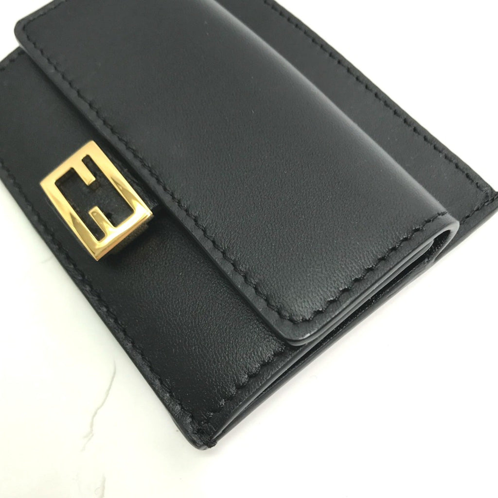 Fendi Black Leather Coin Purse/Coin Case