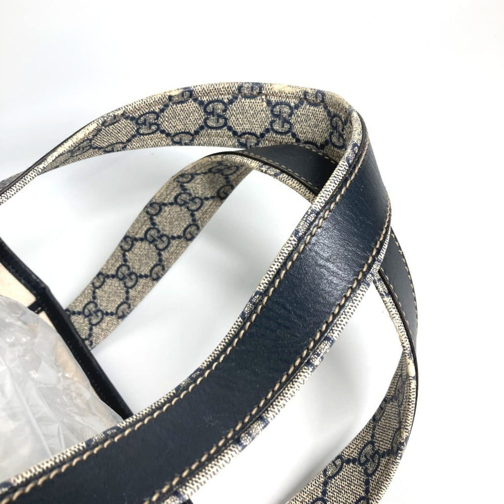 Gucci Sherry Line Navy Gg Supreme Shoulder Bag Tote Bag (Pre-Owned)