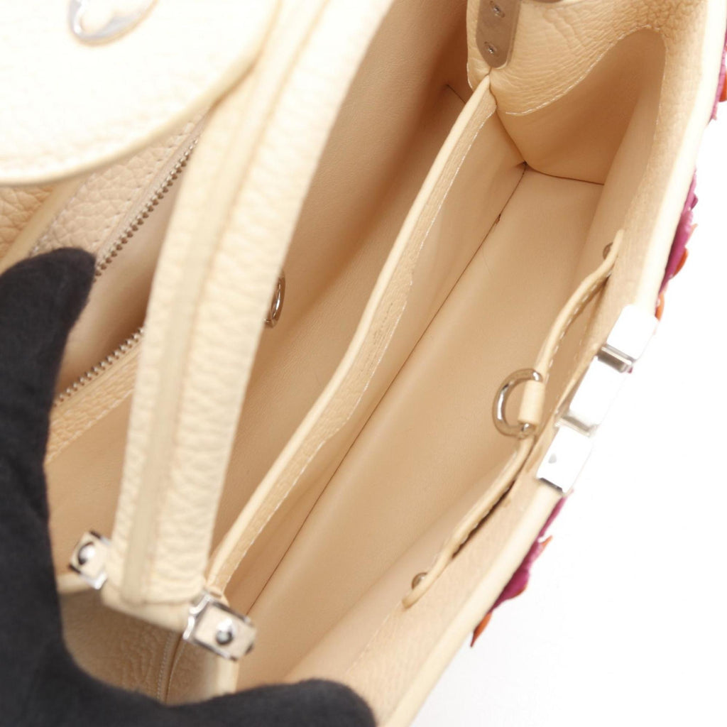 Louis Vuitton Ivory Leather Handbag