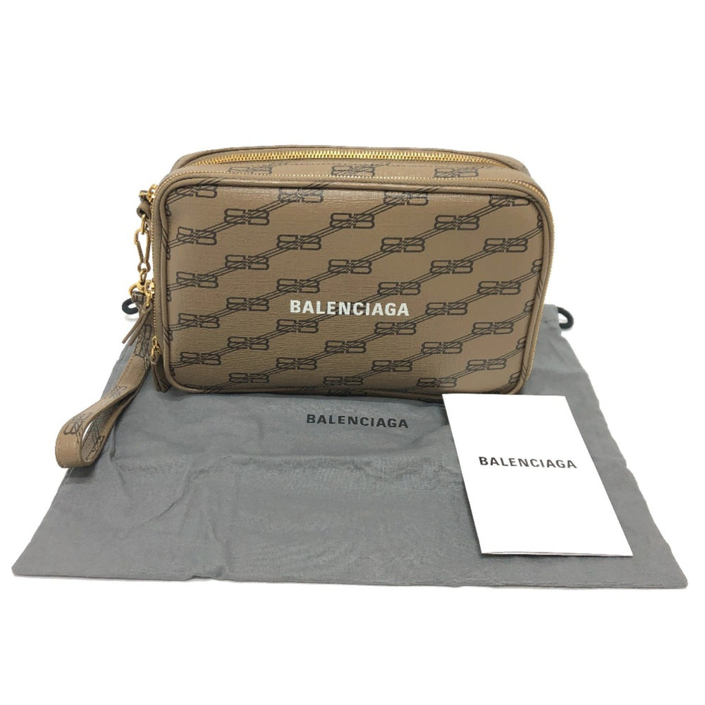 Balenciaga Brown Leather Clutch