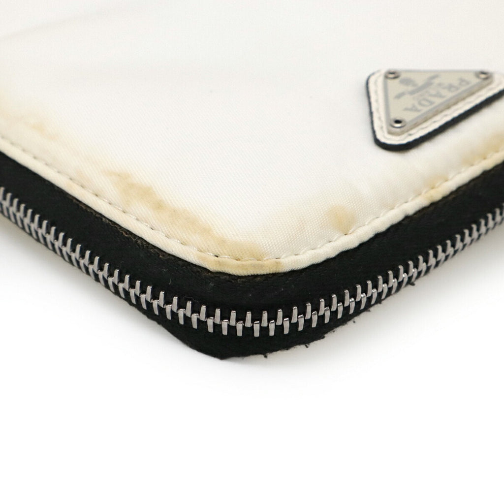 Prada White Nylon Pouch Shoulder Bag