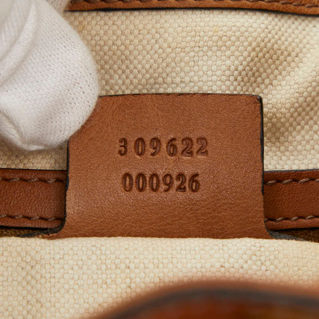 Gucci Gg Canvas Beige Multi-Color Gg Canvas Leather Shoulder Bag (Pre-Owned)