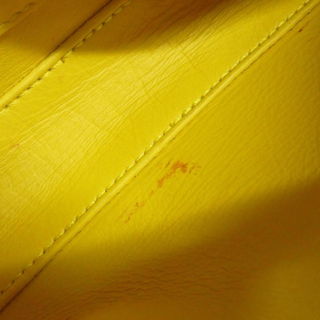 Balenciaga Black Yellow Leather Handbag Pochette