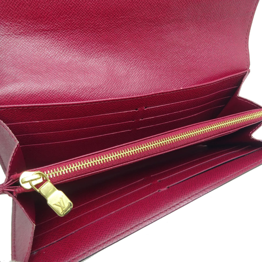 Louis Vuitton Brown Fuchsia Pink Monogram Long Wallet